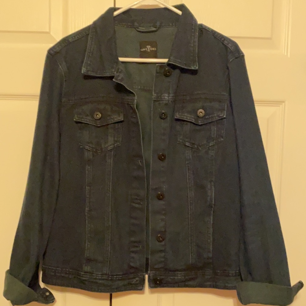 One 5 One Denim Jacket deep blue size Lg